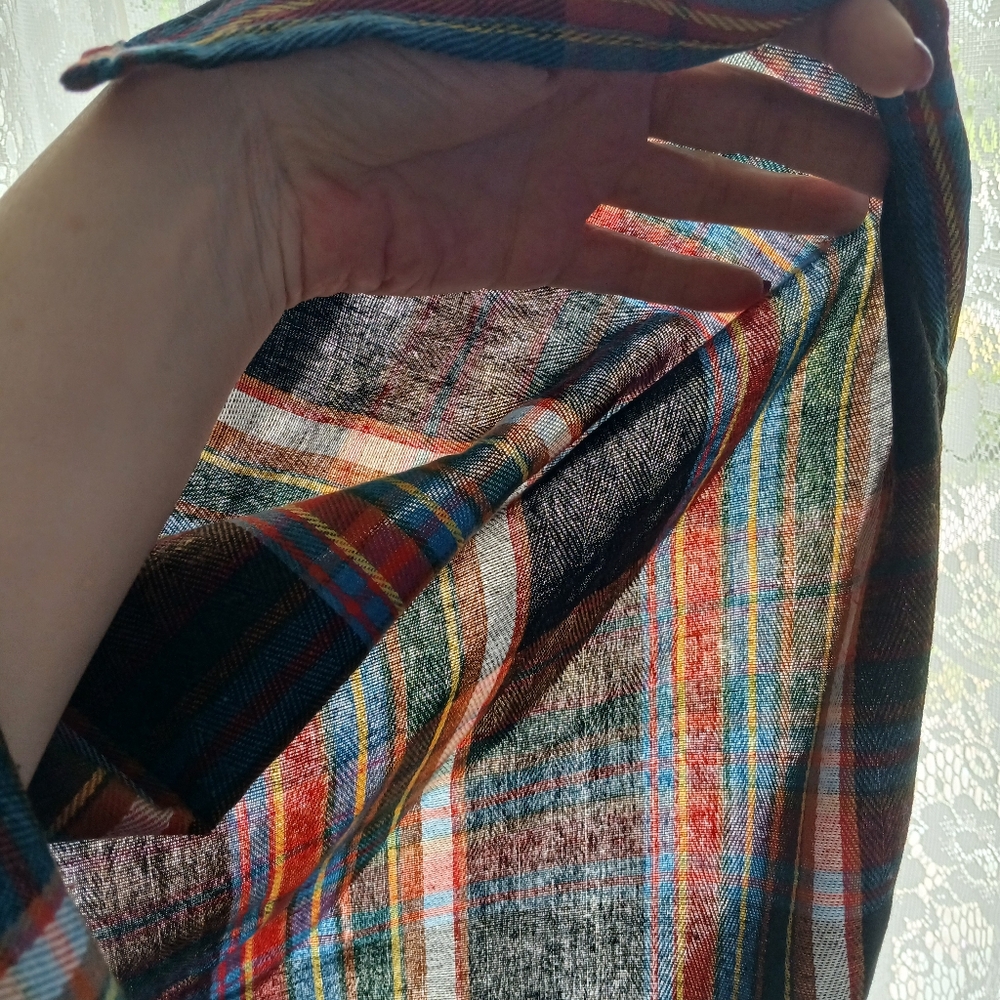 Size L Grunge Flannel-Shirt Look Skirt Size L - Picture 5 of 6